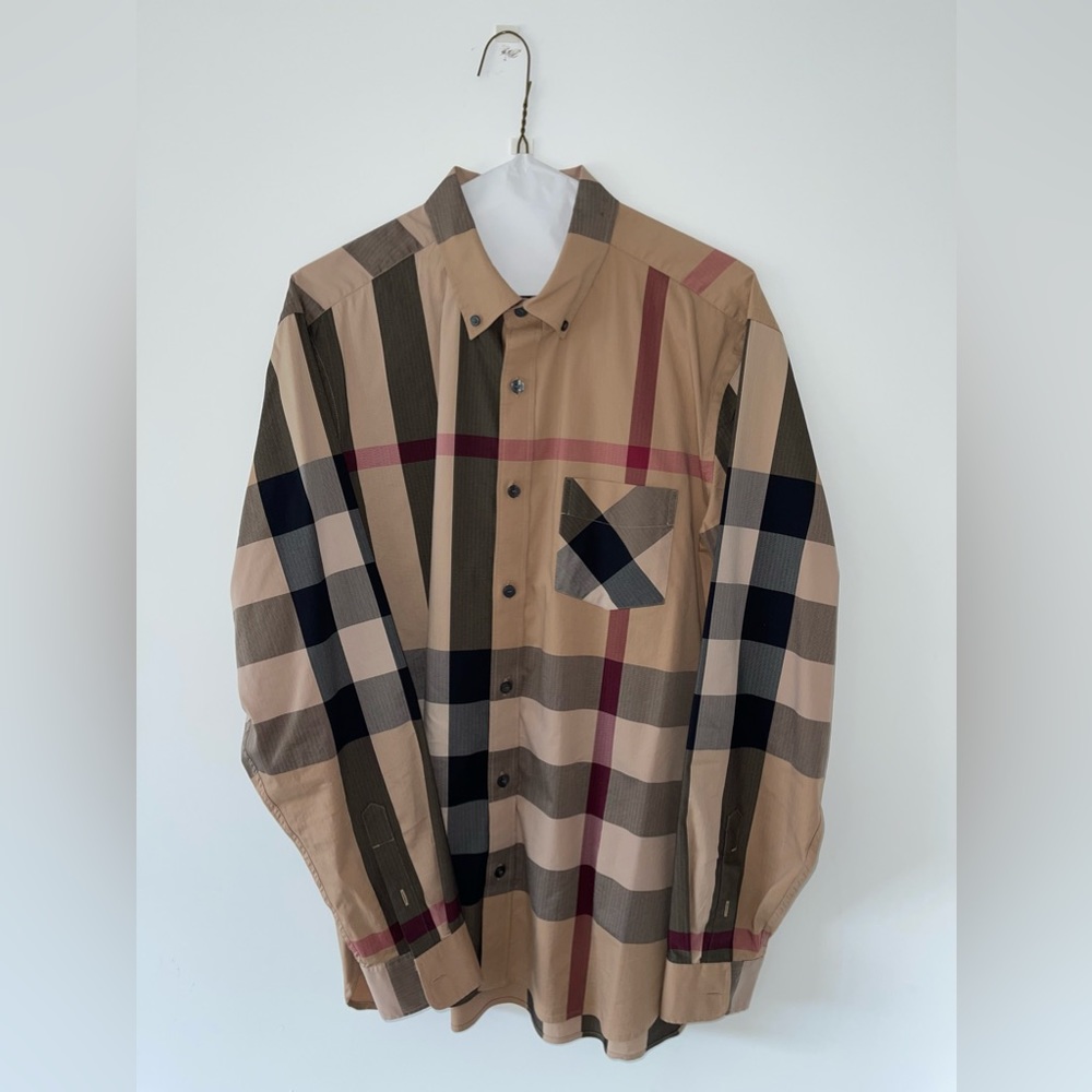 Burberry Check Button Shirt L - Picture 3 of 6